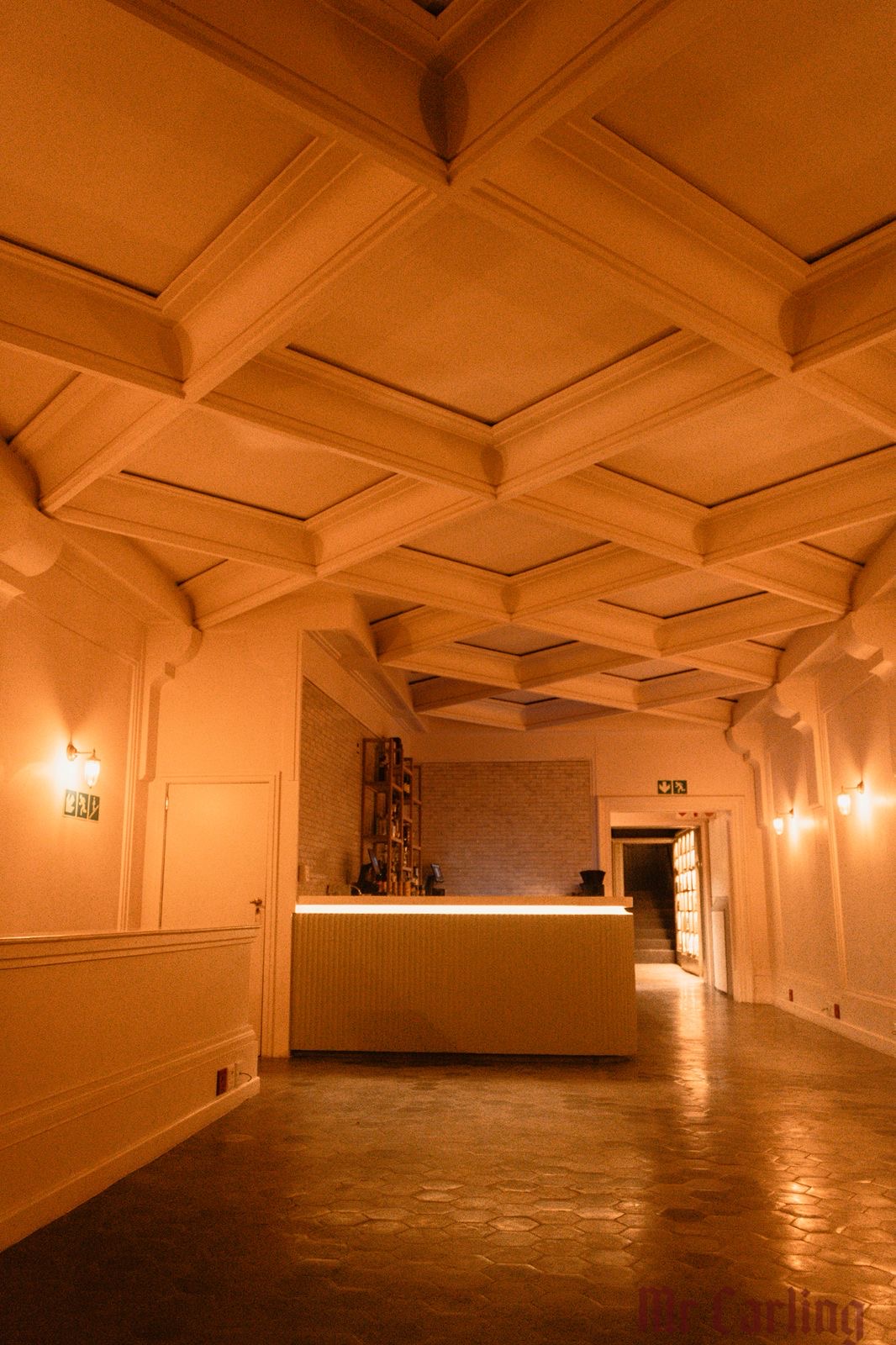 Biblio nightclub with domed coffered plaster ceiling detailing and fluted column capitals by Plaster Art SA, throughout its games room, corridors and lounge areas